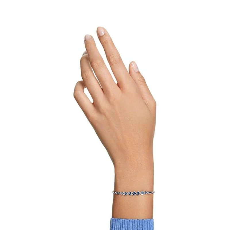 Rond Cut Sapphire Tennis Bracelet | White Gold - Image 3
