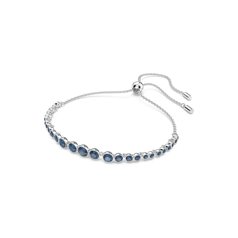 Round Cut Sapphire Tennis Bracelet | White Gold - Image 2