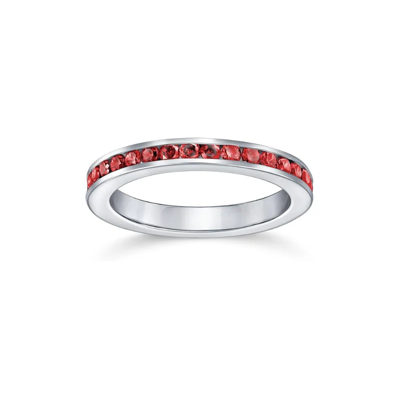 Rubi Eternity Band Ring | White Gold - Image 2