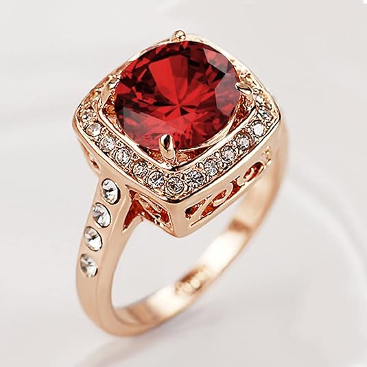 Rubi Halo Statement Ring | Rose Gold - Image 3