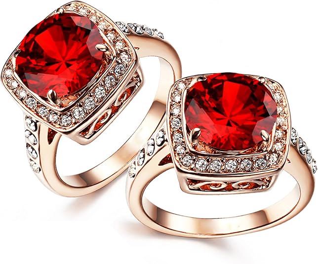 Rubi Halo Statement Ring | Rose Gold - Image 4