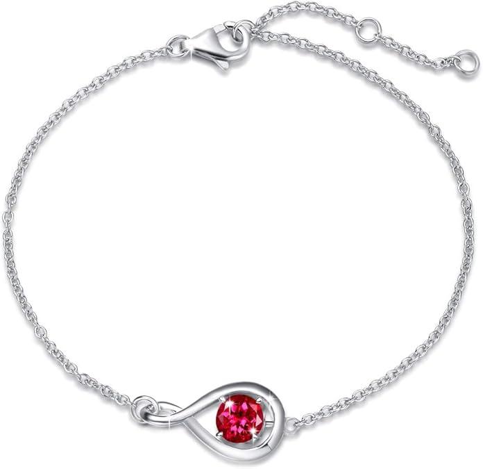 Rubi Infinity Bracelet | White Gold