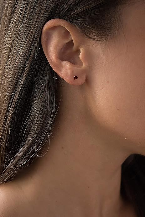Rubi Round Stud Earrings | Gold - Image 3