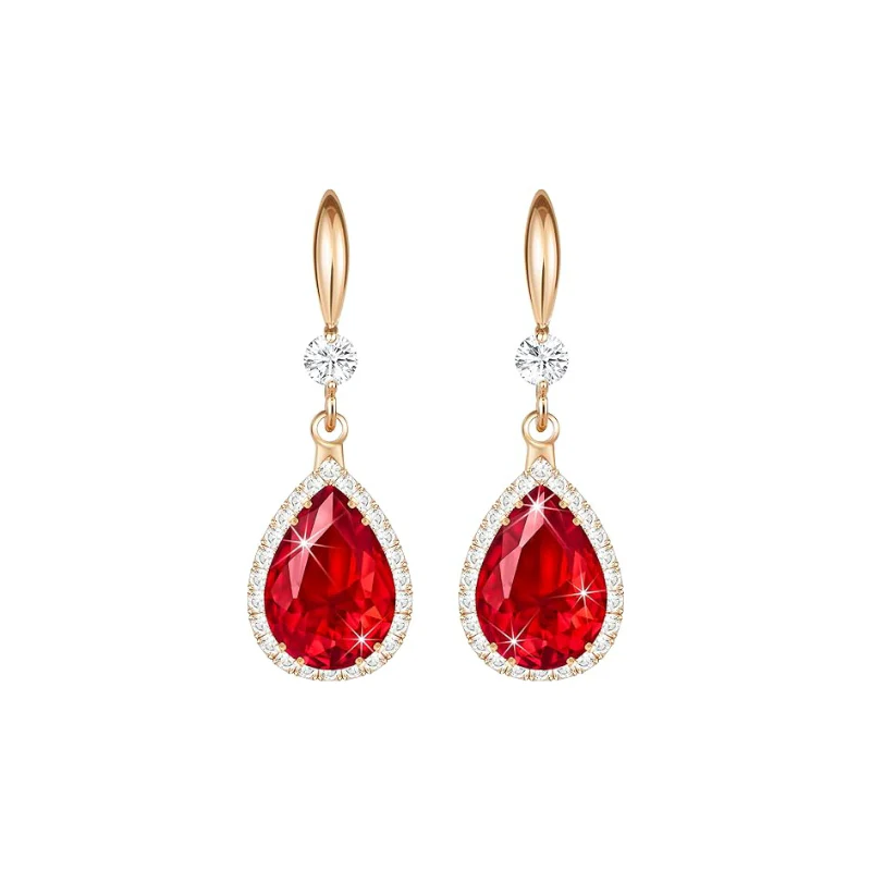 Rubi Teardrop Earrings | Rose Gold