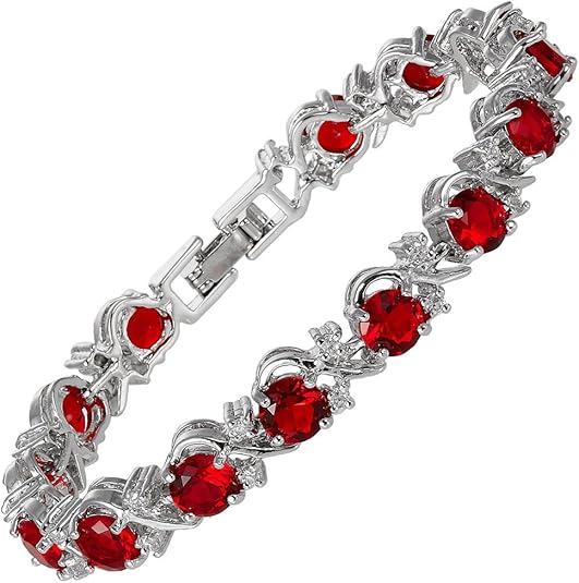 Rubi Vine Tennis Bracelet | White Gold