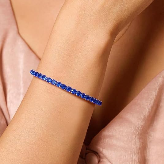 Sapphire Tennis Bracelet | White Gold - Image 2