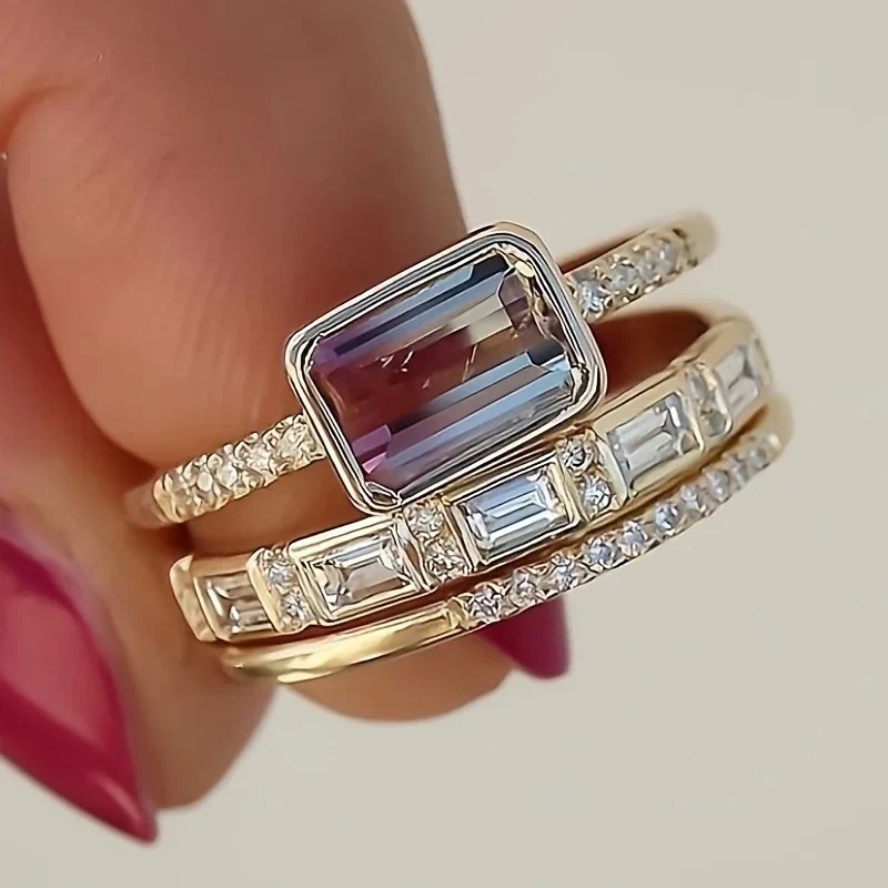 Sey of Shiny Glass Rings