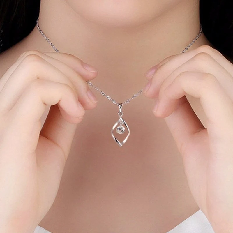 SIlver Zirconia Crystal Pendant - Image 3