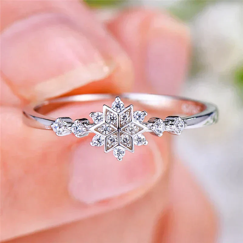Snowflak Ring in Sterling Silver 925 - Image 3