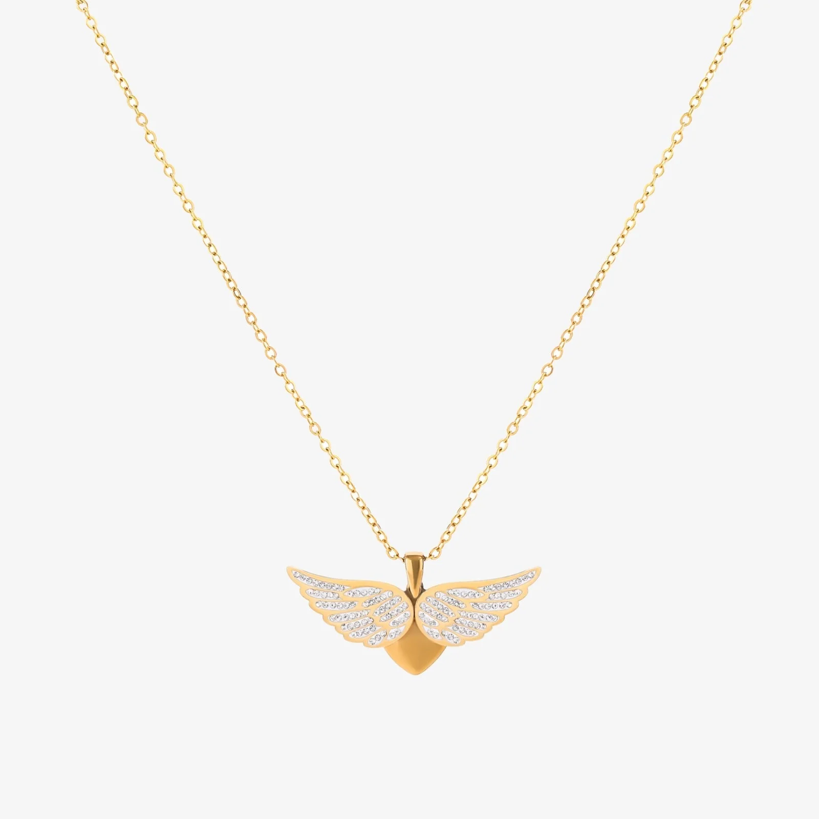 Soaring Angel Wings Necklace | Gold