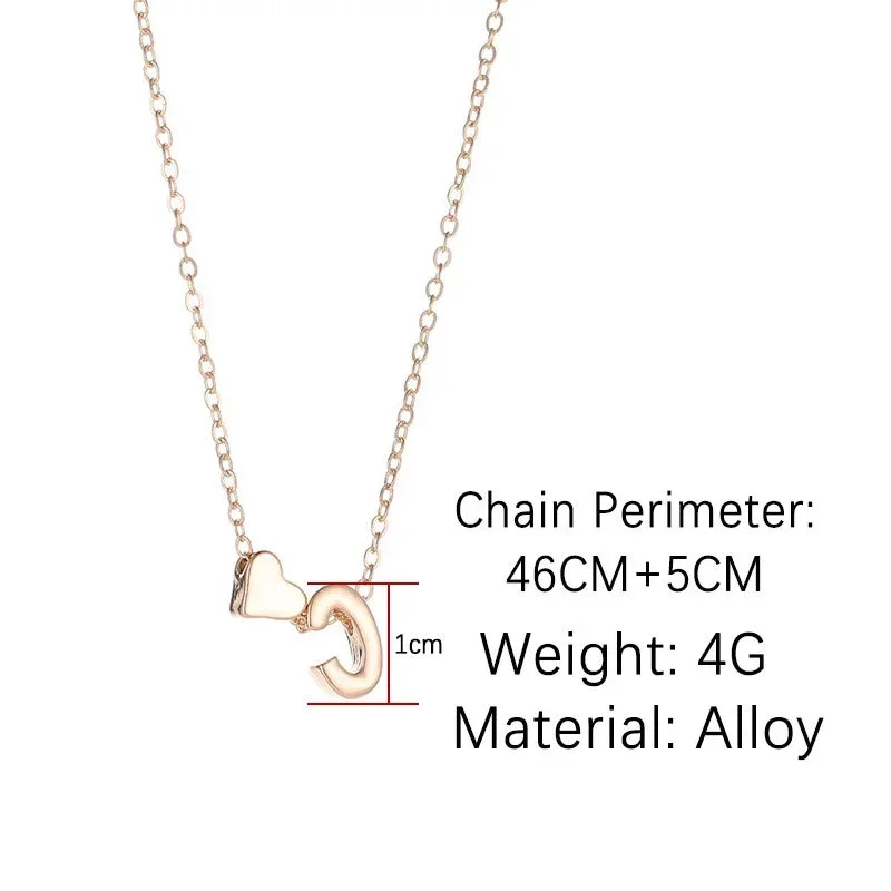 Tiny Heart Dainty Initial Necklace - Image 2