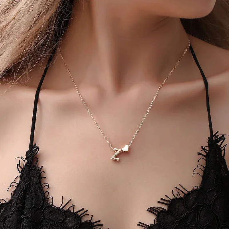 Tiny Heart Dainty Initial Necklace - Image 6