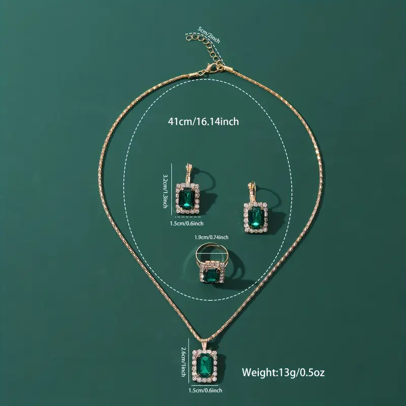 Sylvara Greenveil Jewelry Set | White Gold - Image 4