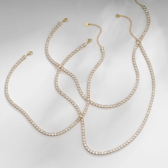 Tennis Necklace | Gold - Image 4