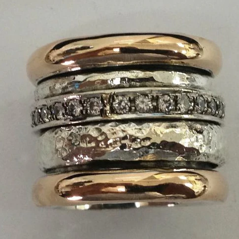 Thick Vintage Gold Layered Ring