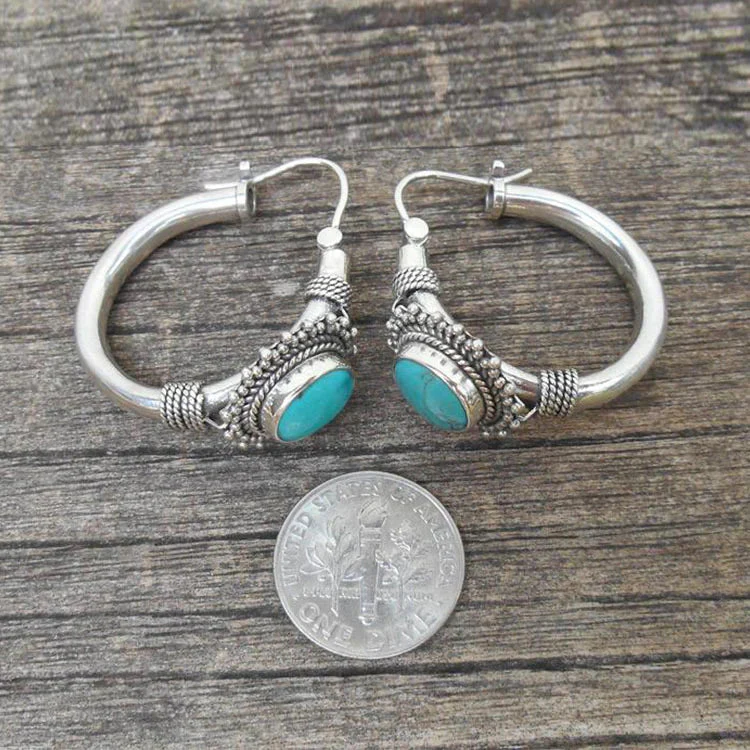 Turquoise Vintage Earrings - Image 3
