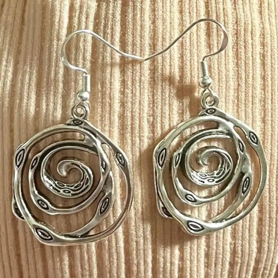 Vintage Silver Maze Earrings