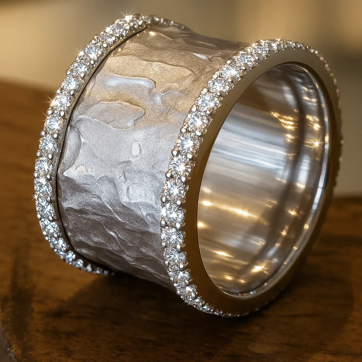 VINTAGE SILVER ZIRCON RING - Image 2