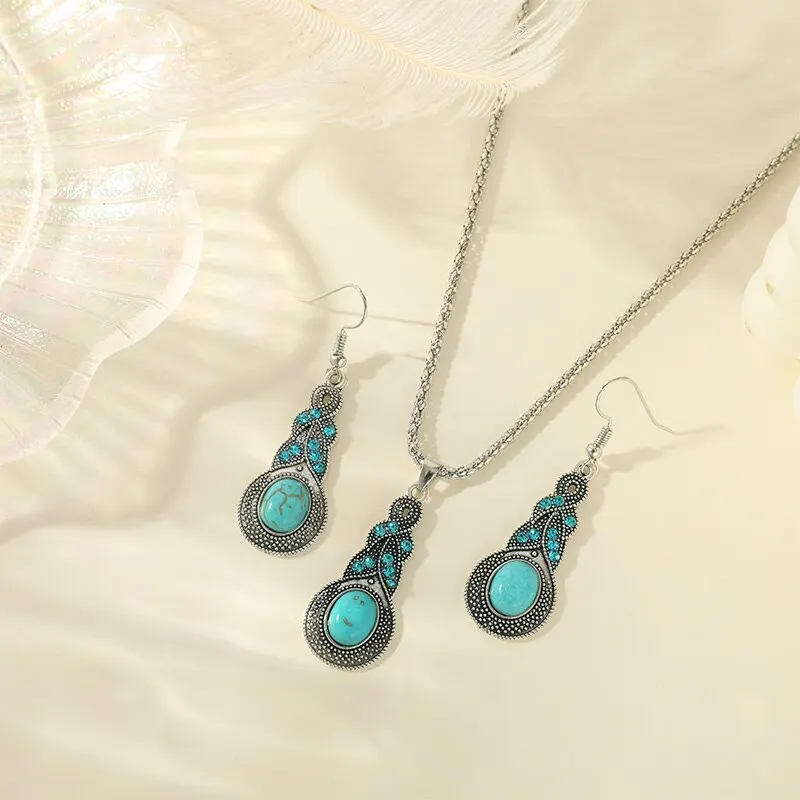 Vintage Turquoise Stone Set