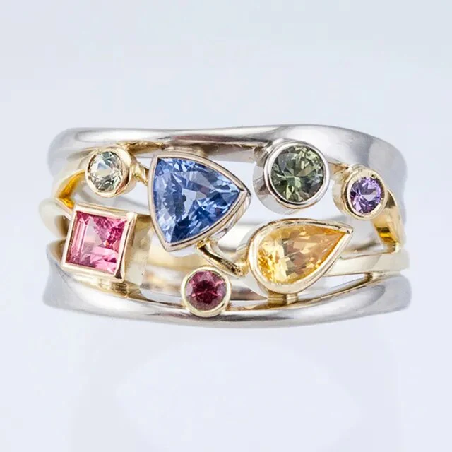 Vintaje Colorful Zirconia Ring