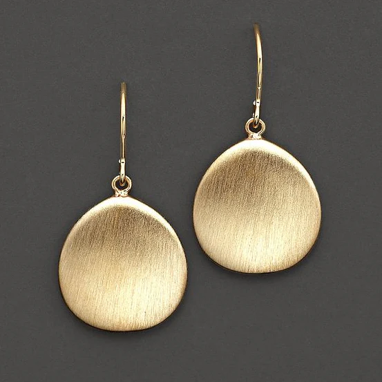 Vintaje Golden Plate Earrings