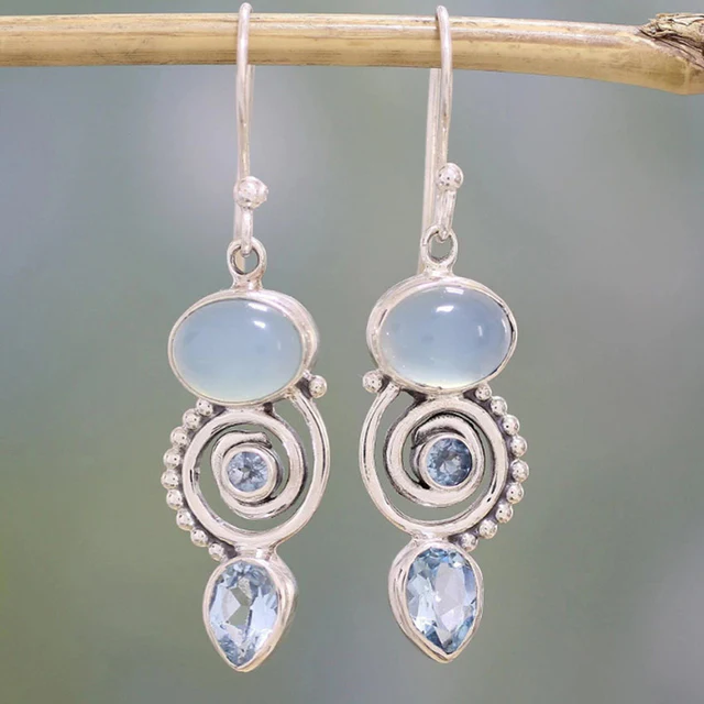 Vintaje Moonstone Earrings