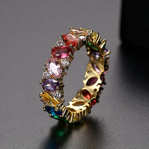 Vintaje Ring with Colored Zircon