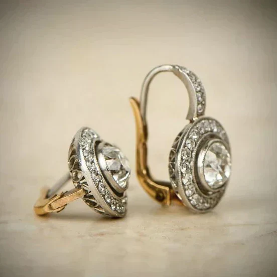 Vintaje Silver Earrings with Zircon