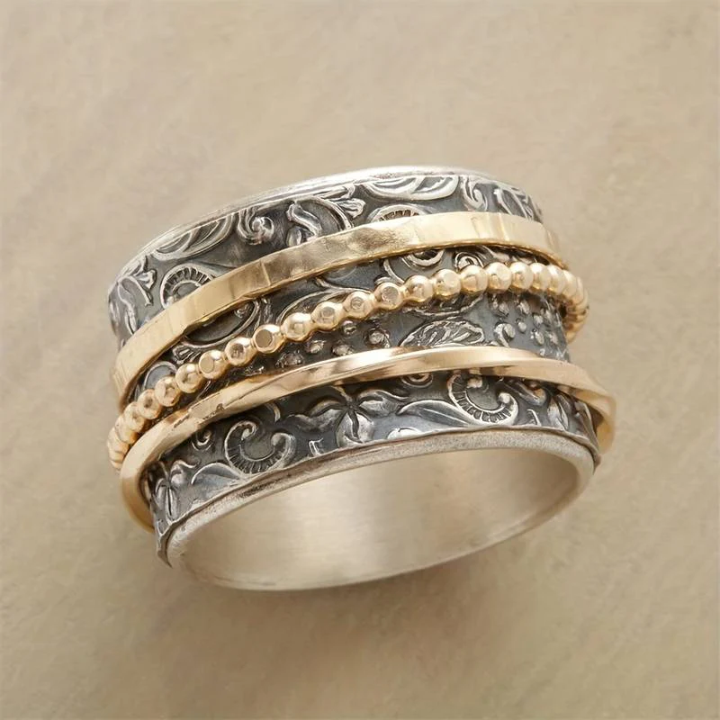 Vintige Gold & Silver Antique Ring