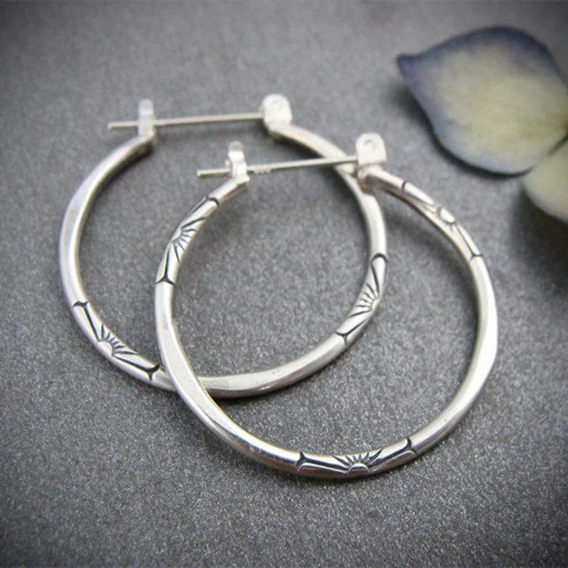 Vintige Silver Hoops