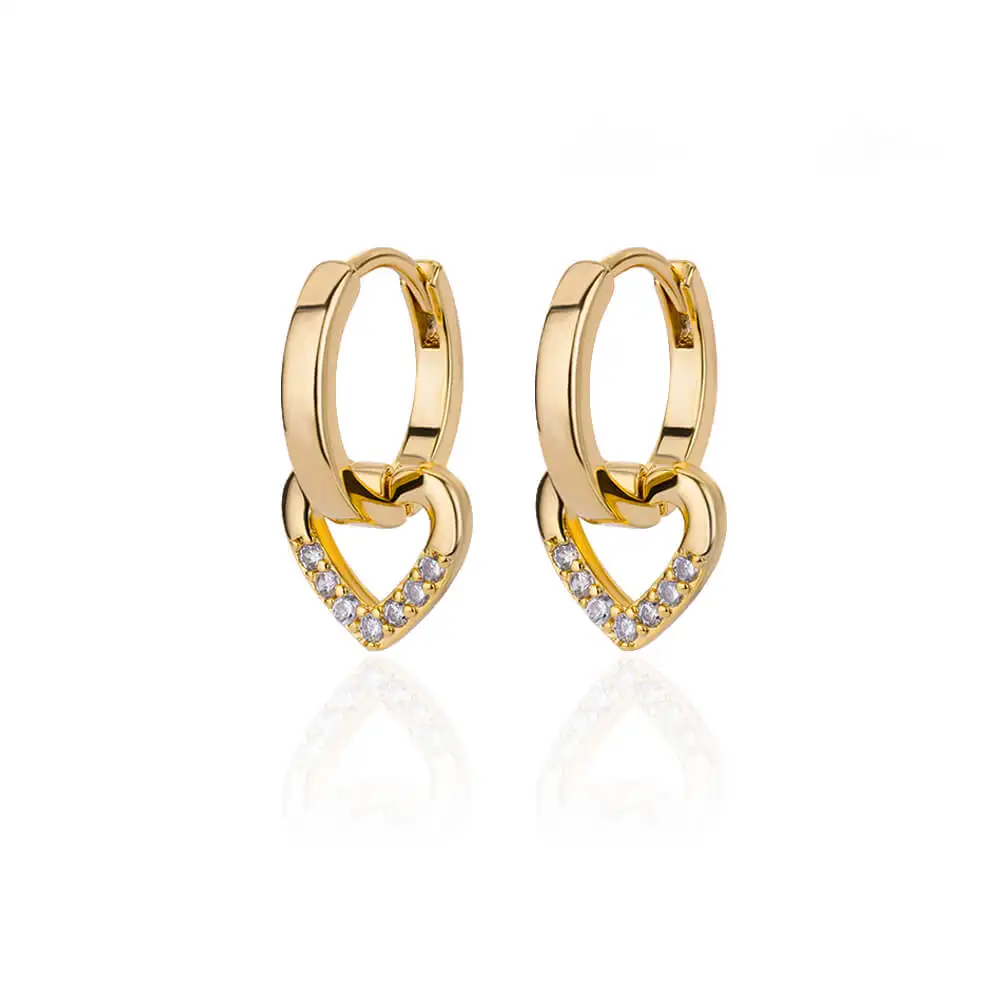 Heart Dangle Earrings - Image 3