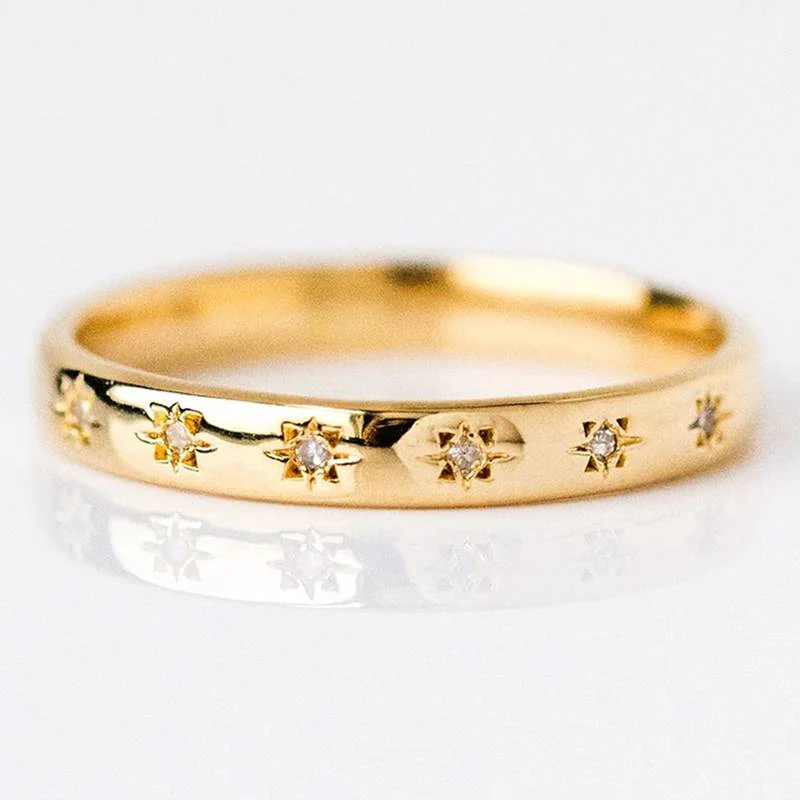 Zirconia & Gold Vintage Ring